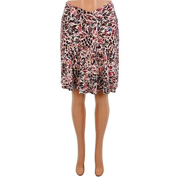 NWT Lascana Floral Print Crisscross Waist Smocked Back Flowy Twirl Mini Skirt - Picture 4 of 16